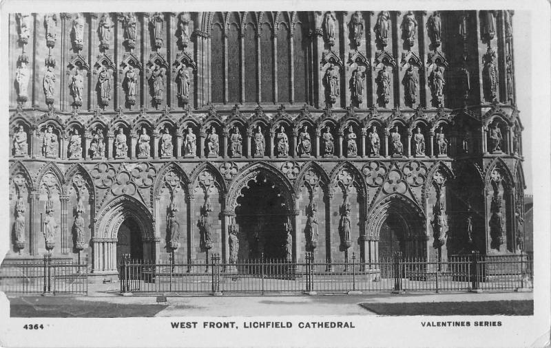 uk18292 west front lichfield cathedral real photo uk