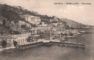 Vintage Postcard 1910's View of Napoli Posillipo Panorama Campania Naples Italy 