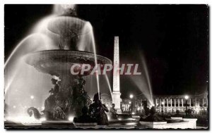 Paris Old Postcard Place The illuminations of the Concorde