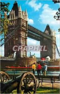 Modern Postcard Tower Bridge London Boat