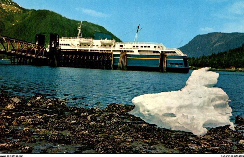 Alaska Petersburg M V Taku At Dock