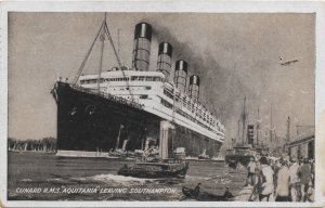 WW1 Transports RPPC: RMS Aquitania, Mailed to Portland, Or 1919 (N7394)