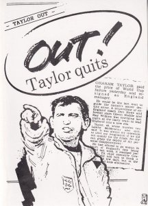 Graham Taylor Resigns as England Football Manager Headlines Postcard