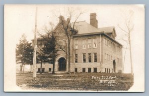 BELVIDERE IL PERRY ST. SCHOOL ANTIQUE REAL PHOTO POSTCARD RPPC