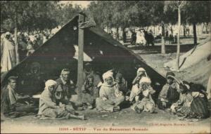 Setif Algeria Vue du Restaurant Nomade c1915 Postcard