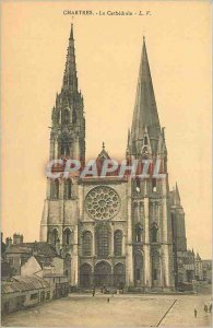 Old Postcard Chartres Cathedrale