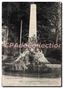 Postcard Old Gray Monument Aux Morts 1870-1871