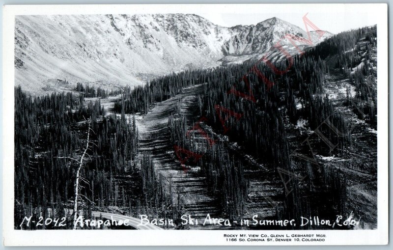 c1960s Dillon, CO Ski Area RPPC Arapahoe Basin Gebhardt Rocky Mt Real Photo A194