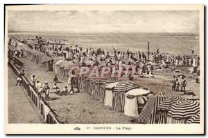 Old Postcard Cabourg The Beach