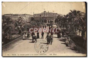 Nice Old Postcard The Public Garden and the Municipal Casino