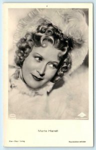 RPPC MARTE HARRELL Austrian Movie Actress c1940s Elaborate Hat  Postcard