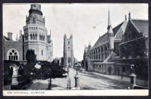 Plymouth Guildhall 1906 Postcard Street View