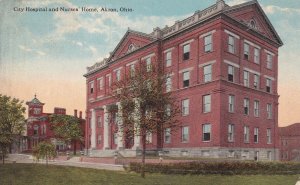 AKRON, Ohio, PU-1915; City Hospital And Nurses' Home