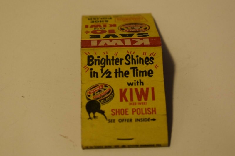 Save 10 cents on Kiwi Shoe Polish Advertising 20 Strike Matchbook Cover