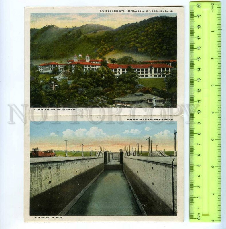 290735 PANAMA CANAL Vintage set of 16 views & ships in COVER