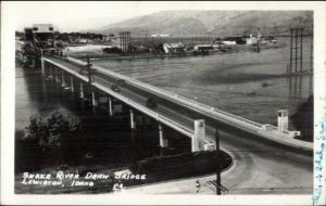 Lewiston ID Draw Bridge Real Photo Postcard