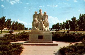 Nebraska Boys Town Statue Of Father Flanagan and Boys 1955