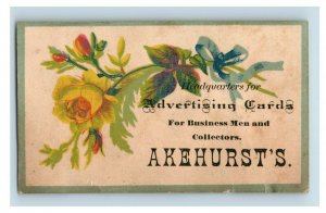 1880's Akehurst Advertising Cards For Business Men #2 Trade Card F57