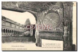 Old Postcard Chateaubriant A corner of the Chamber of Francoise de Foix in th...