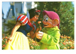 Dopey Gives Princess Snow White Flower, Fairest of Them All, Walt Disney World