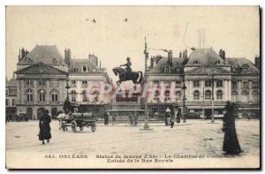 Postcard Old Orleans Statue of Joan of Arc Chamber of Commerce