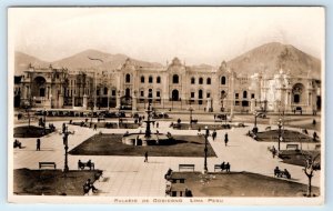 RPPC Palacio de Gobierno LIMA Peru Postcard