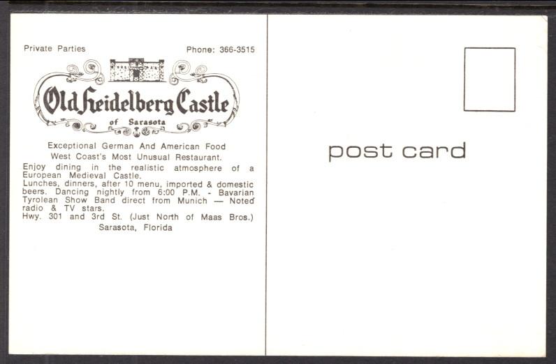 Old Heidelberg Castle Restaurant,Sarasota,FL