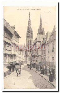 Quimper Old Postcard The Kereon street