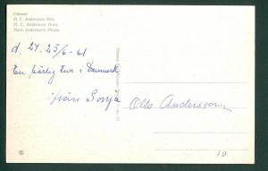 Denmark. Postcard. H.C. Andersen, House,Odense.