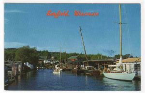 Reiten Boat Yard Harbor Yachts Bayfield Wisconsin postcard