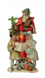 Vintage Victorian Die-Cut & Embossed Antique Christmas Santa Claus Ornament WOW