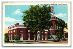 Post Office and Municipal Building Rumford Maine ME Postcard F21