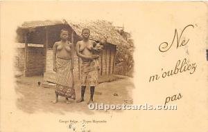 Congo Belge African Nude Postcard