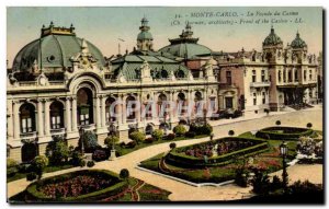 Old Postcard Monte Carlo The front of the Casino