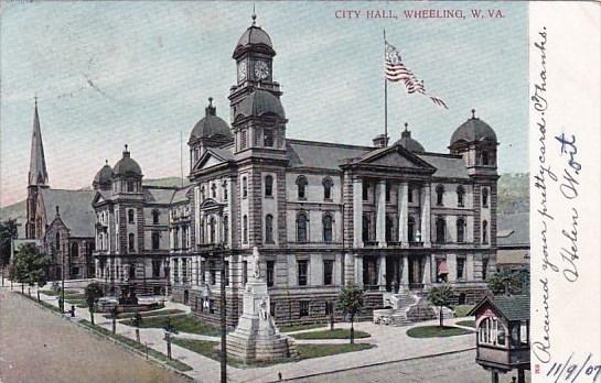 West Virginia Wheeling City Hall 1907