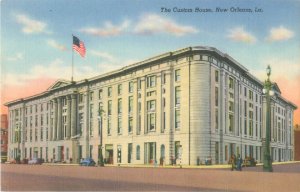 New Orleans Louisiana LA Custom House,  Linen Postcard Unused