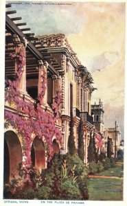 On The Plaza De Panama San Diego California Expo. Vintage Postcard
