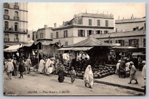 Algeria  Place Randon  Le Marche  Postcard