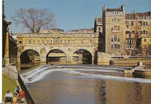 Somerset Postcard - Poultney Bridge and Weir - Bath - Avon  AB301