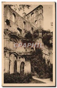 Postcard Abbey of Jumieges lateral Ruins of church Notre Dame