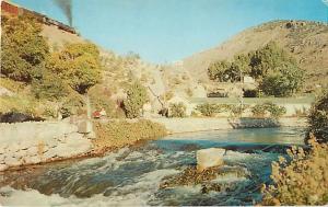 A Lava Hot Springs Idaho View with Steam Train in Top Corner