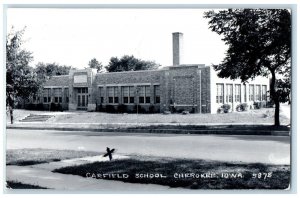 Cherokee Iowa IA RPPC Photo Postcard US Garfield School 1972 Posted Vintage