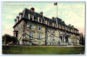 1909 The University Fredericton New Brunswick Canada Antique Postcard