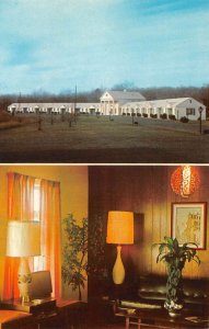 Vernon Connecticut Interstate Motor Lodge and Lobby Vintage Postcard AA84311