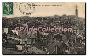 Old Postcard Limoges General view on Saint Michael