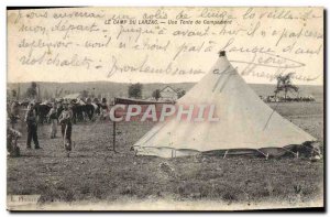 Old Postcard Army Larzac camp A tent camp