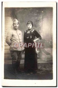 PHOTO CARD Military and his wife (militaria)