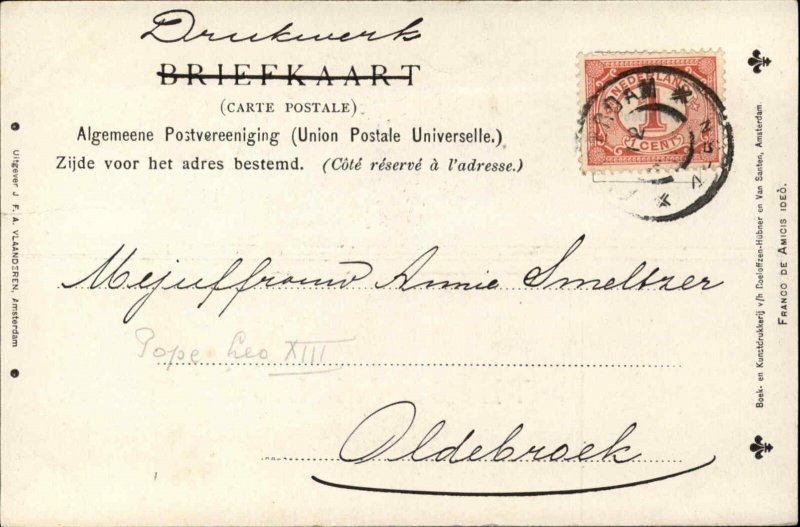 Te Devm Lavdamvs Pope Leo XIII Catholic Catholicism c1910 Vintage Postcard