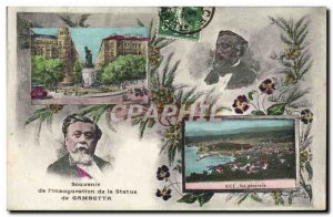 Old Postcard Remembrance of & # 39inauguration the statue of Gambetta Nice Ge...