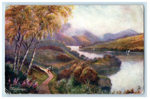 1905 Picturesque Lakes Thirlmere England Posted Oilette Tuck Art Postcard